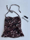Camou halter top