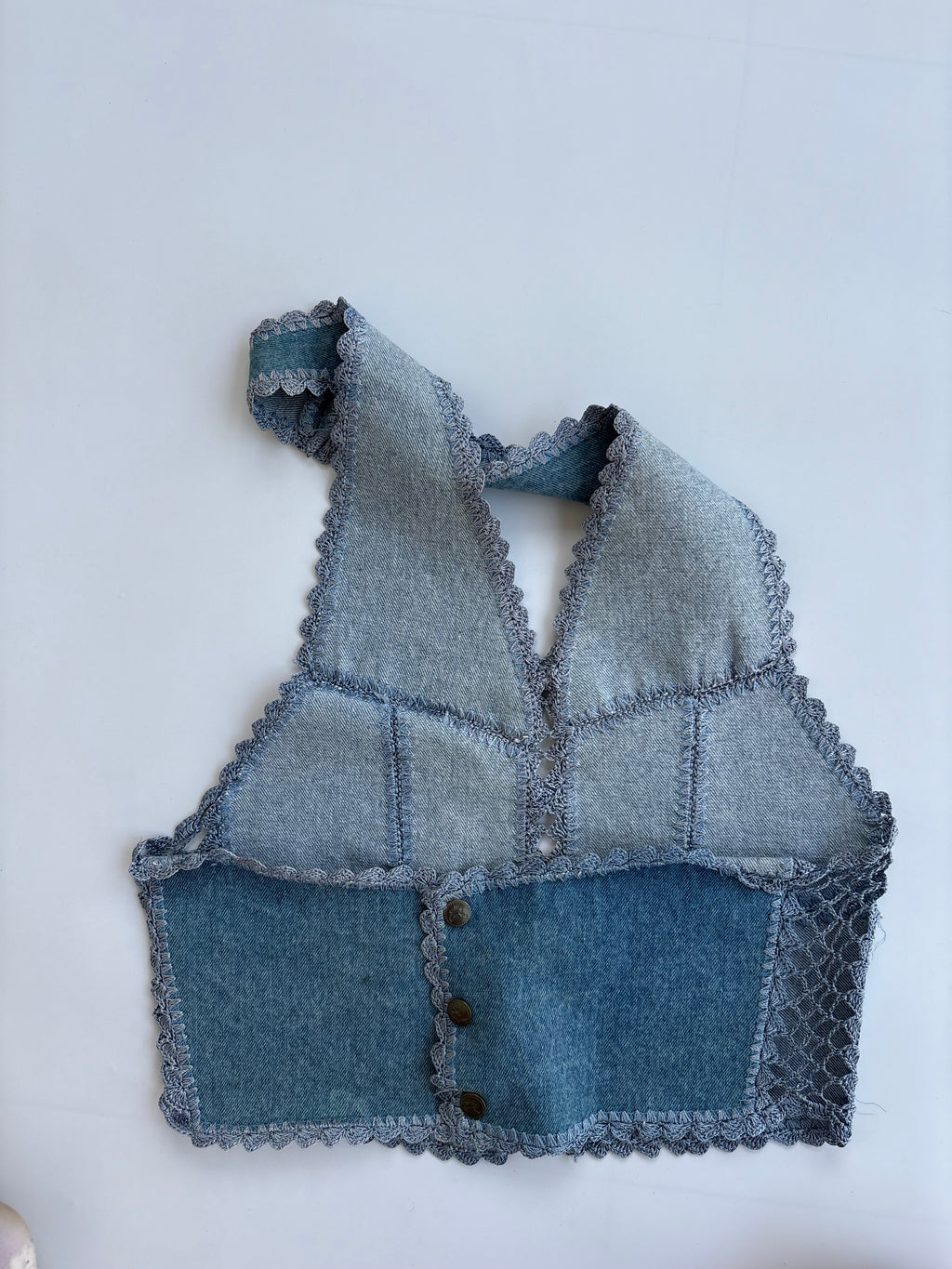 Denim halter top