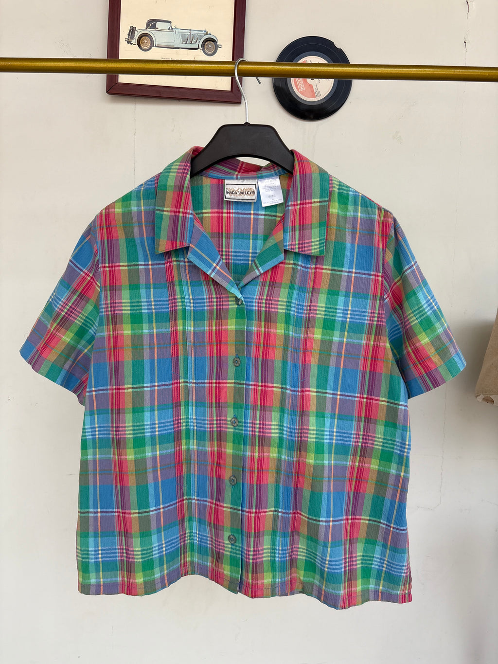 Textured checkered shirt