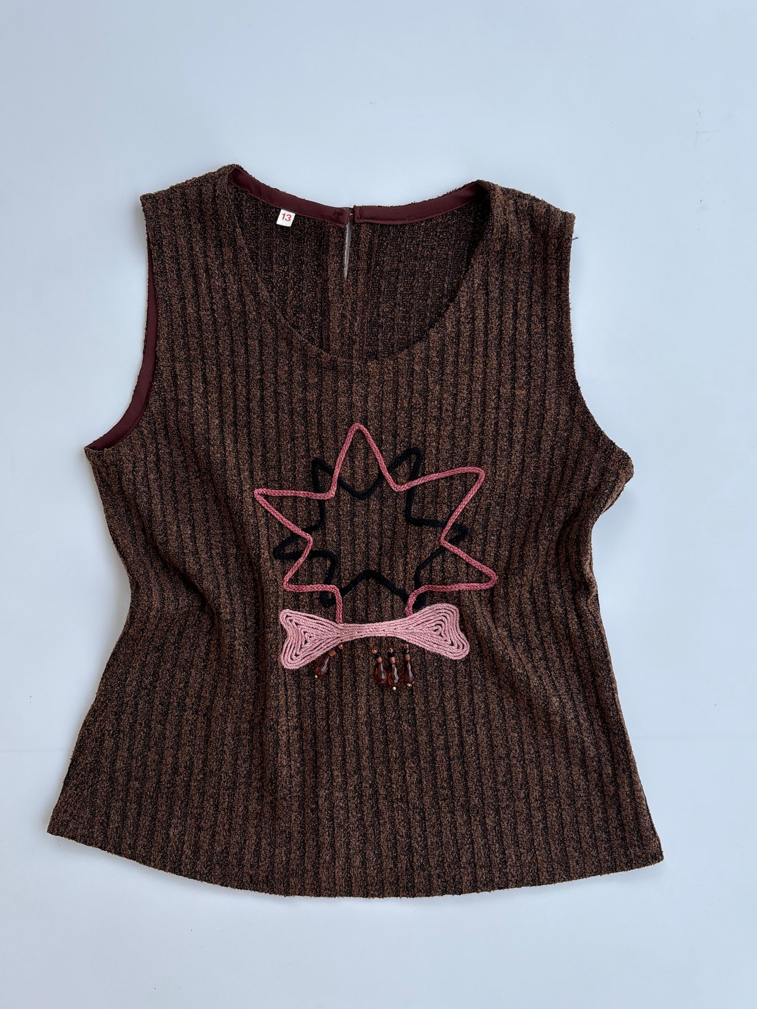 Beaded cutesy tank