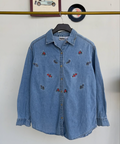 Embroidered denim shirt