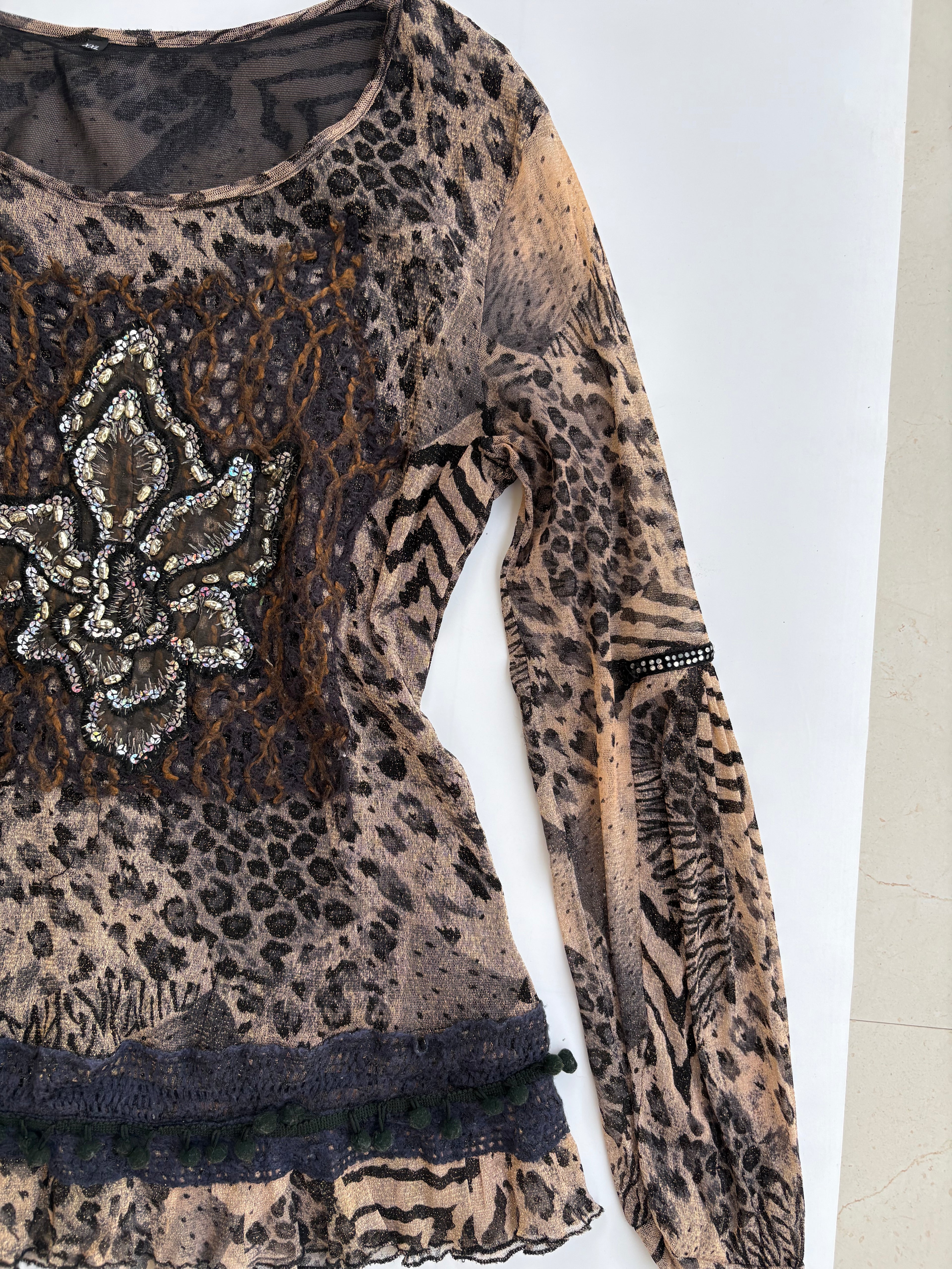 Beaded y2k top