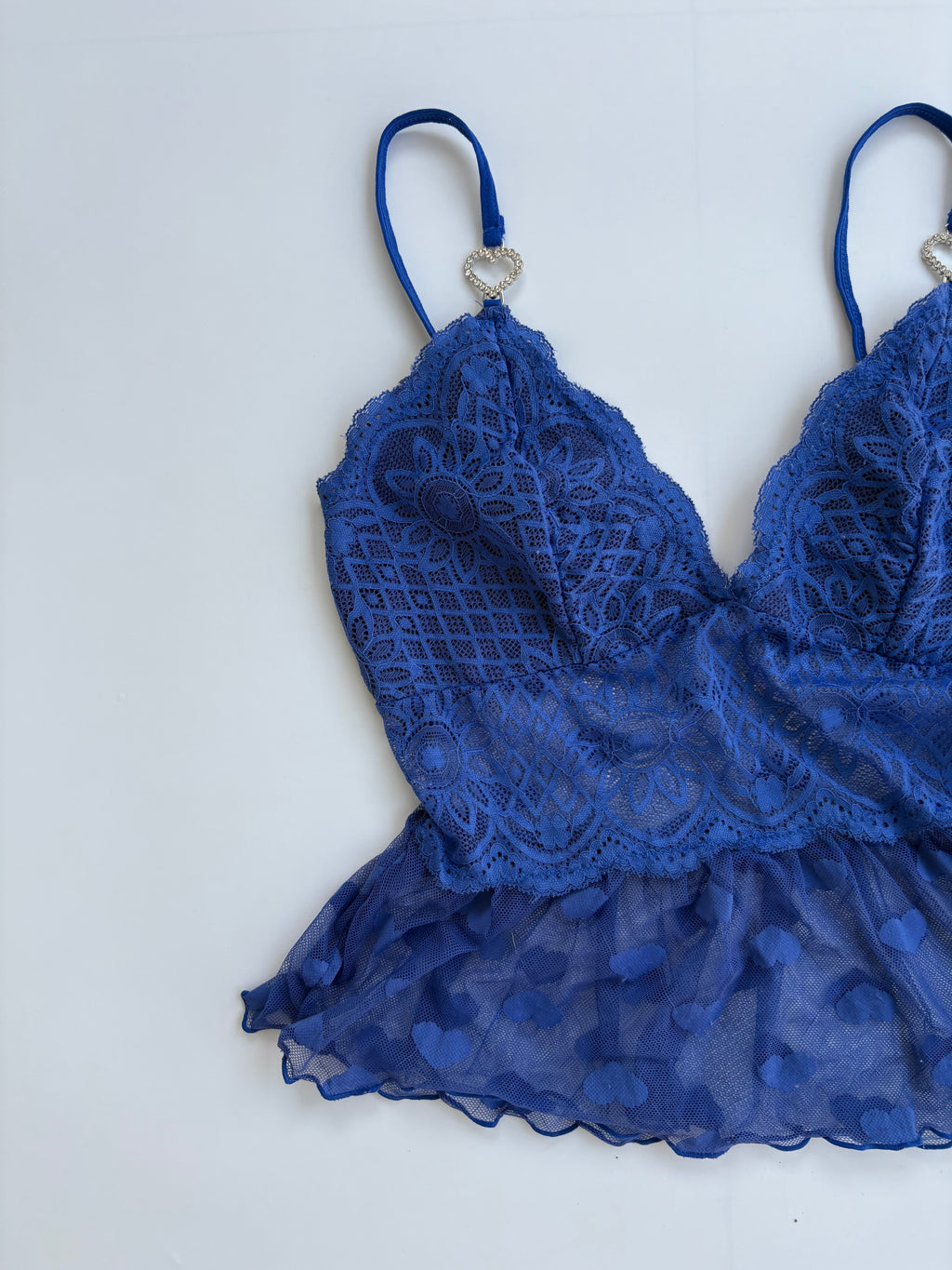 Blue lacey top