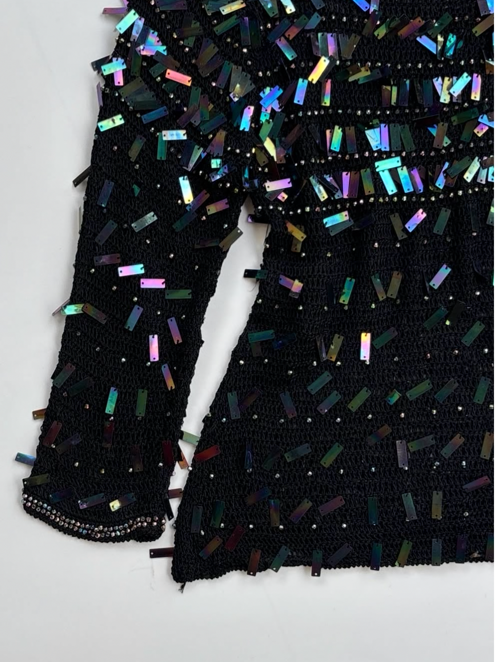 Knitted sequin top