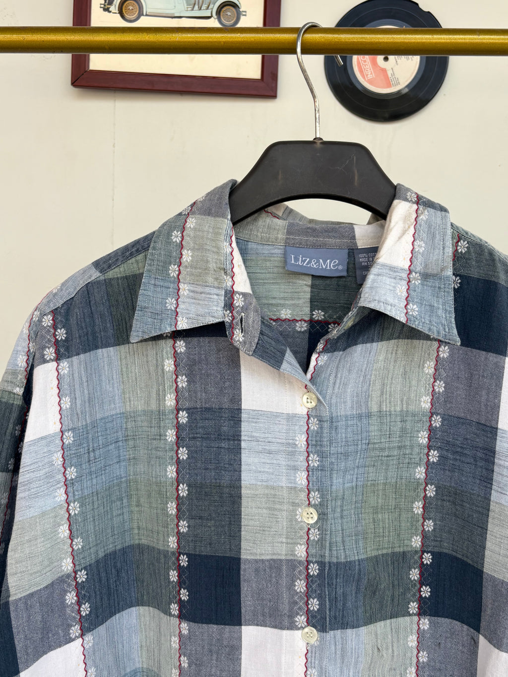 Checkered liz&me shirt