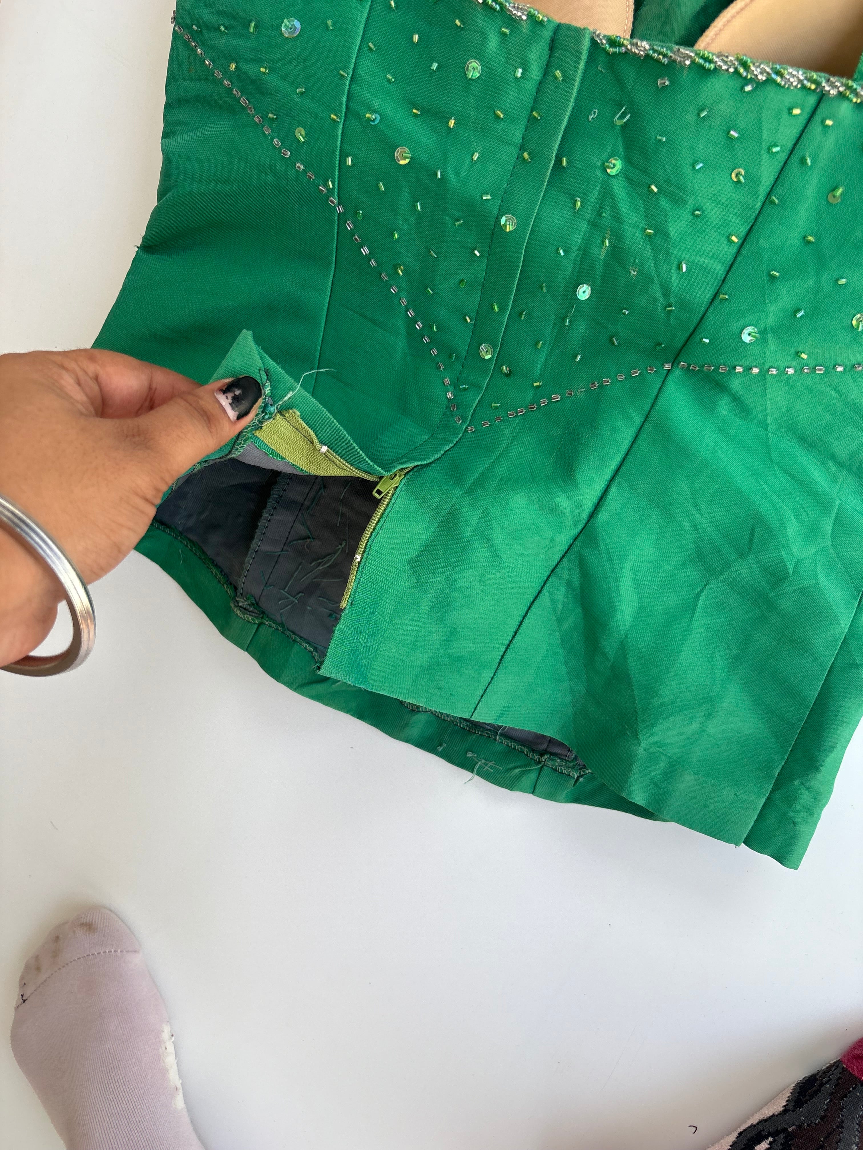 Whimsy beaded emb top