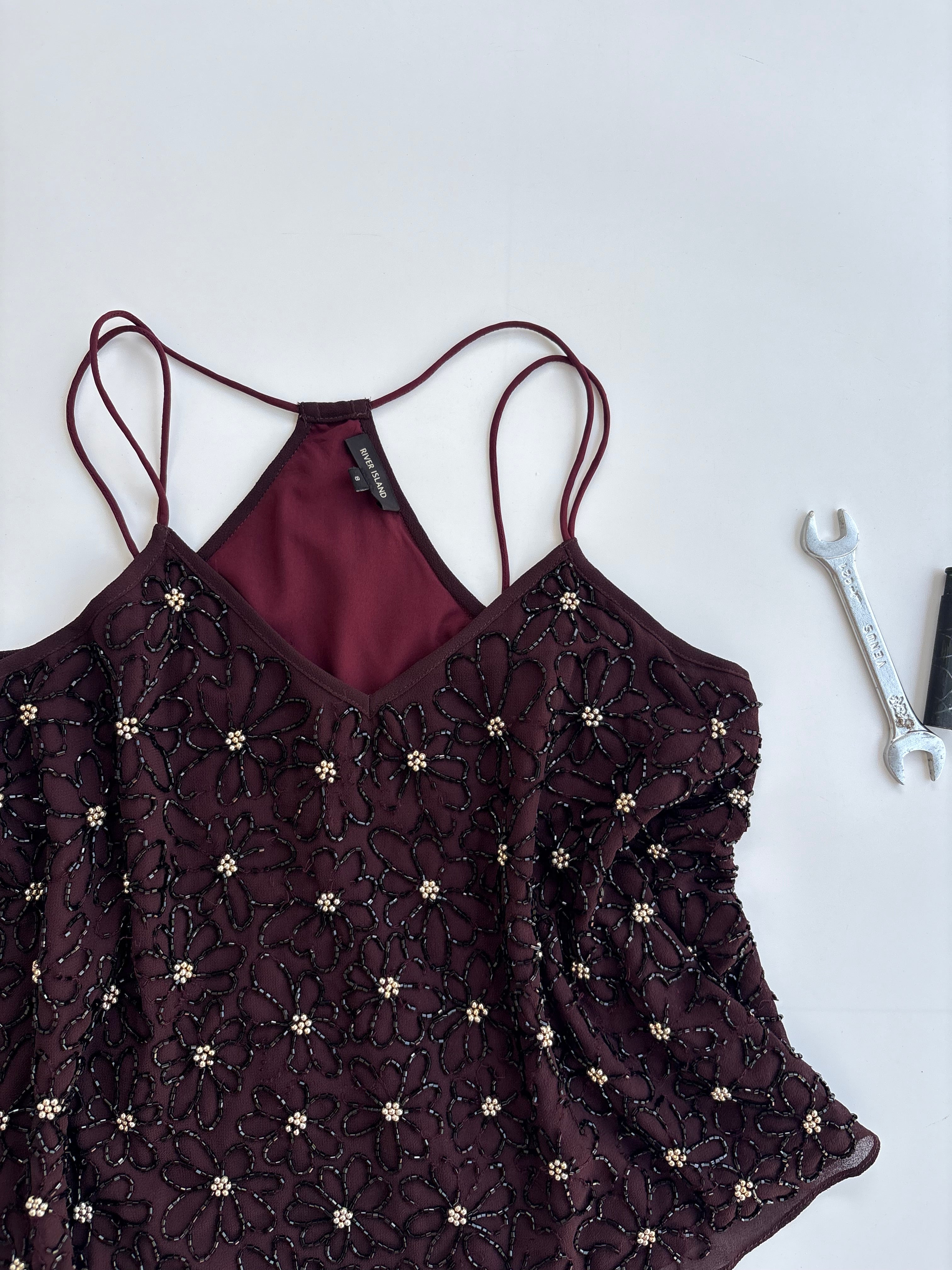 Beaded heavy top