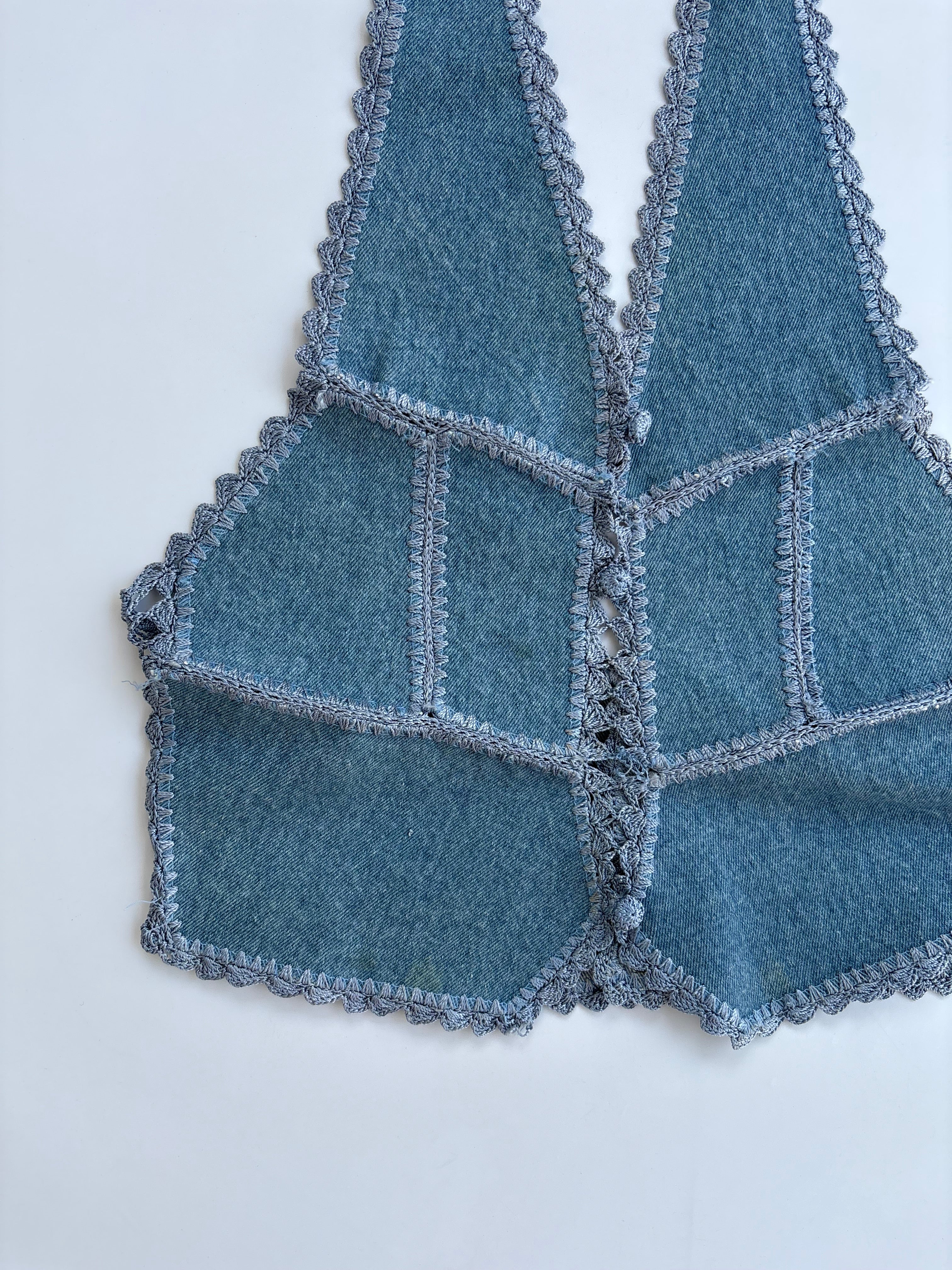 Denim halter top