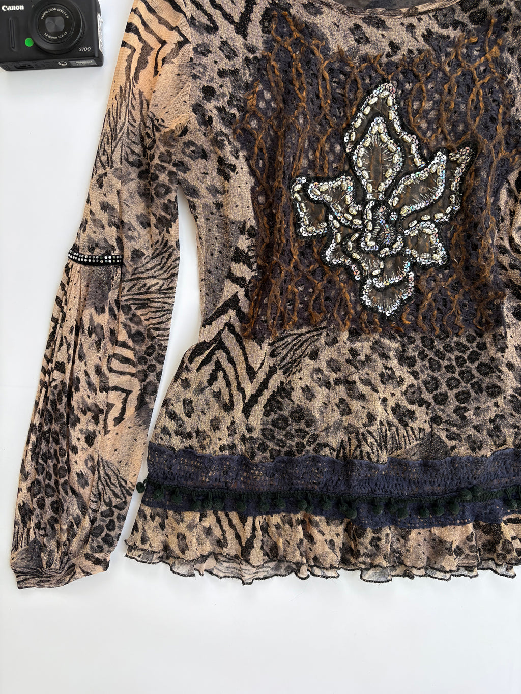 Beaded y2k top