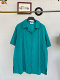 Embroidered mint easy breazy shirt