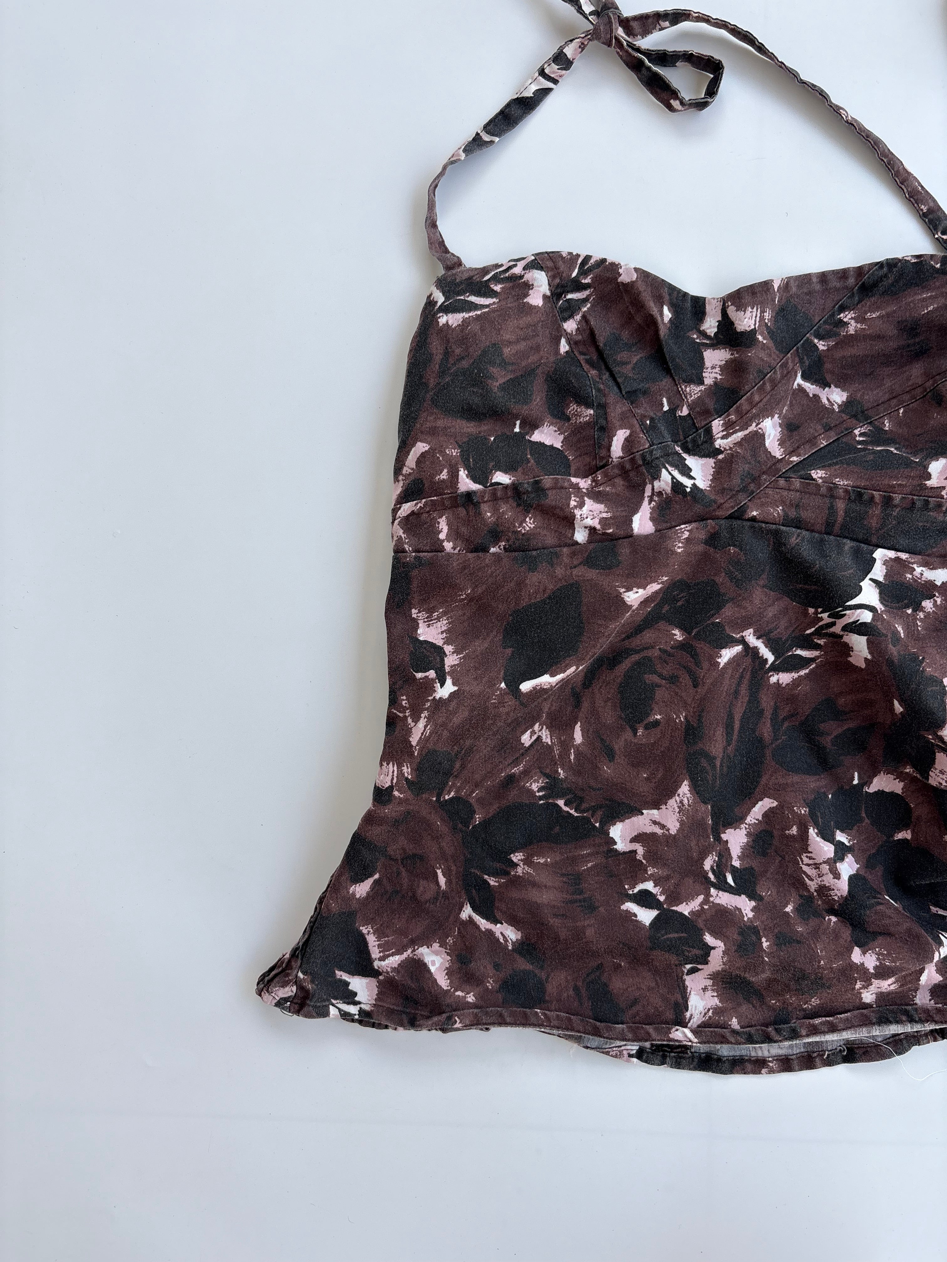 Camou halter top